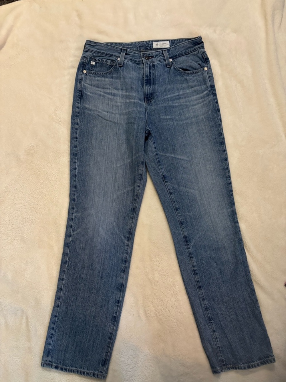AG Saige High Rise Straight Leg Women's Blue Jeans